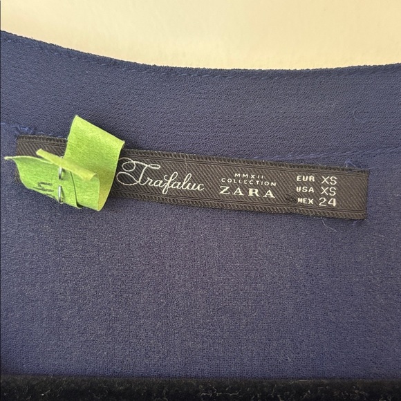 ZARA Navy Blue Long Sleeve Romper with Sequin Short XS - Picture 4 of 6